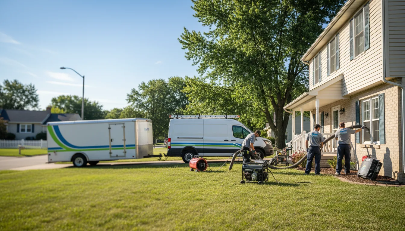 Flooded Basement Restoration And Cleanup With Repair in Montgomery, IL near me
